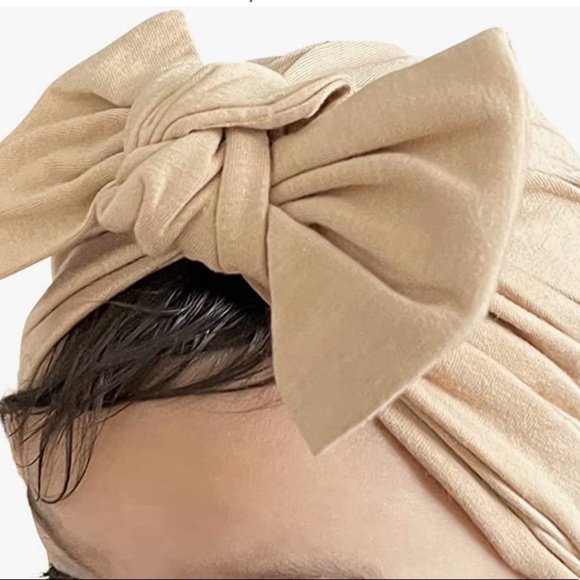 Bow Turbans for Baby Girls Head Wrap for Baby Girl Set of 3 Multicolor Beanie - Picture 8 of 8